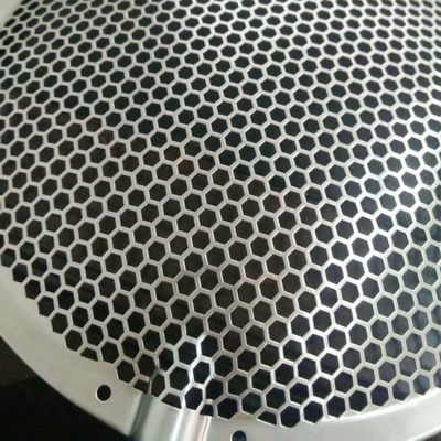 Round Hexagonal Perforated Metal Mesh Sheet For Construction Decoration