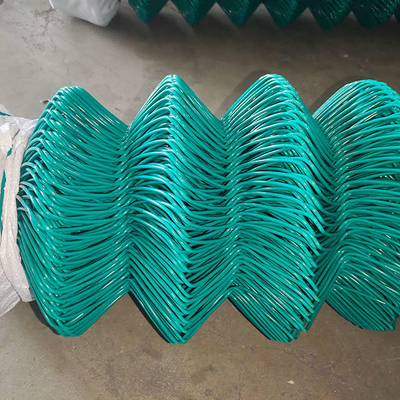Galvanized Wire 304 316 PVC Coated Chain Link Mesh For Protection