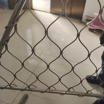 Durable 316 Stainless Steel Wire Rope Mesh Decoration With Polished Glvanized PVC