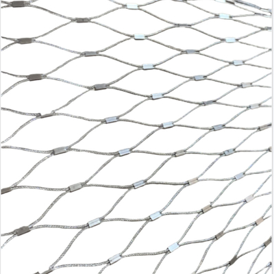 Diamond Hole  Stainless Steel Cable Netting SS 316 For Aviary Mesh Bird Net Zoo Mesh