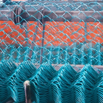 Diamond Hole Chain Link Mesh Roll PVC Coated  10-50m Length